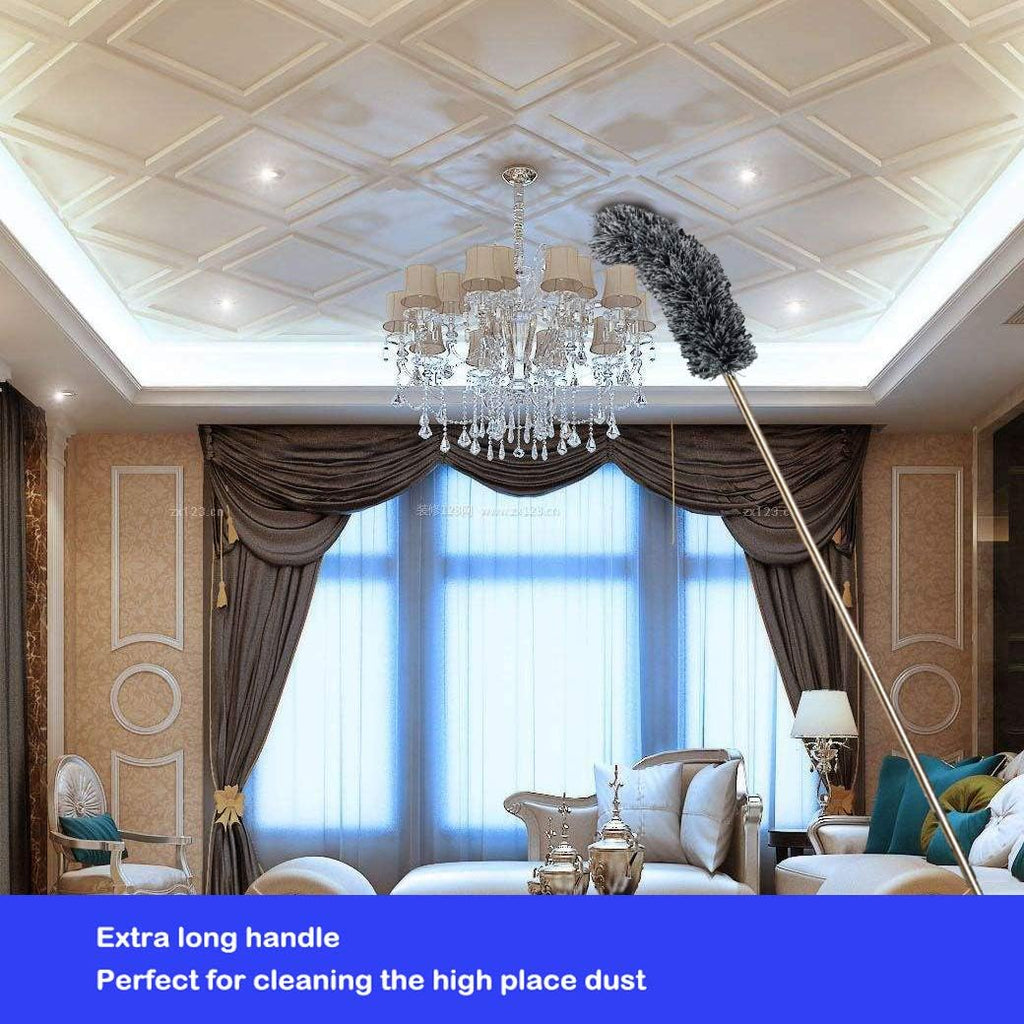 Extendable Feather Duster: Reach New Heights in Cleaning!